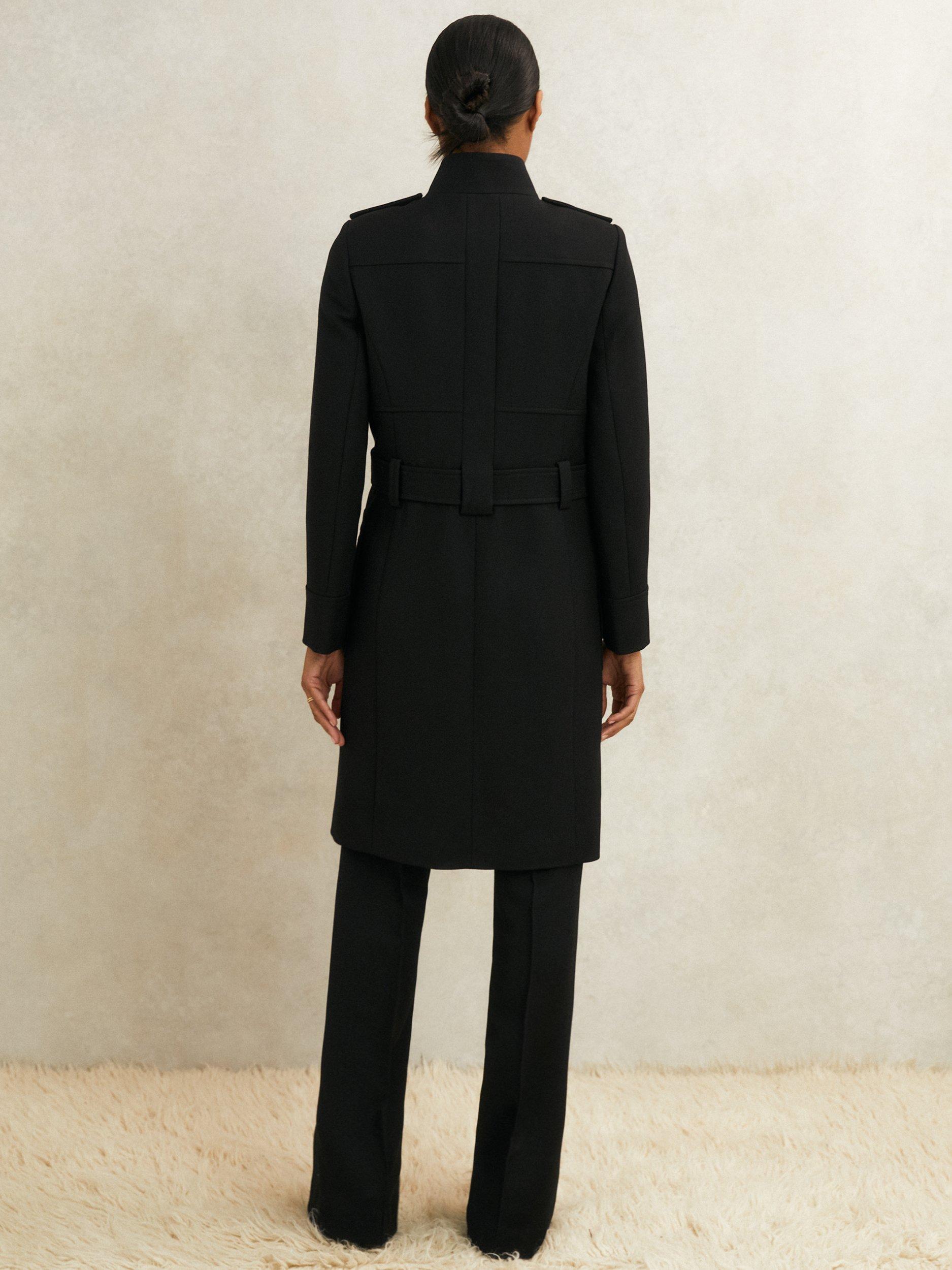 Product image 5 of 5, which shows Reiss Atelier Ares Belted Pure Wool Coat, Black, 10