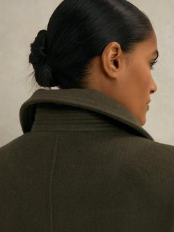 Reiss x Atelier Scarlett Pure Wool Coat, Khaki - view 2, Khaki