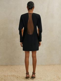 Reiss x Atelier Lula Crepe Mini Dress, Black - view 2, Black