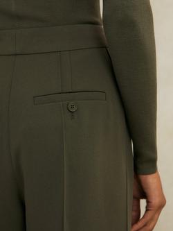 Reiss Atelier Soliel Wide Leg Trousers, Khaki - view 2, Khaki