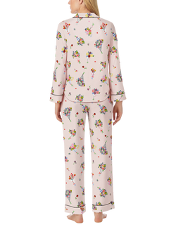 kate spade new york Whimsical Bouquets Long Pyjama Set, Pale Pink/Multi - view 2, Pale Pink/Multi