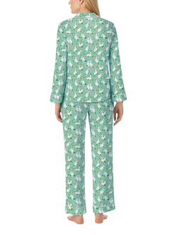 kate spade new york Ducks Long Pyjama Set, Green/Multi - view 2, Green/Multi