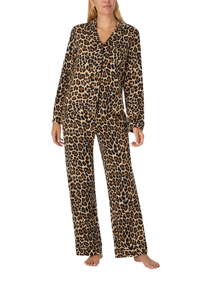 kate spade new york Dancing Leopard Button Through Long Pyjama Set, Multi, Multi