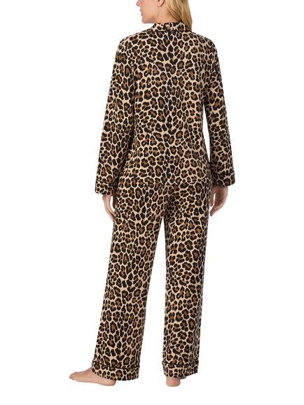kate spade new york Dancing Leopard Button Through Long Pyjama Set, Multi - view 2, Multi