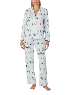 kate spade new york Winter Village Button Through Long Pyjama Set, Multi, Multi