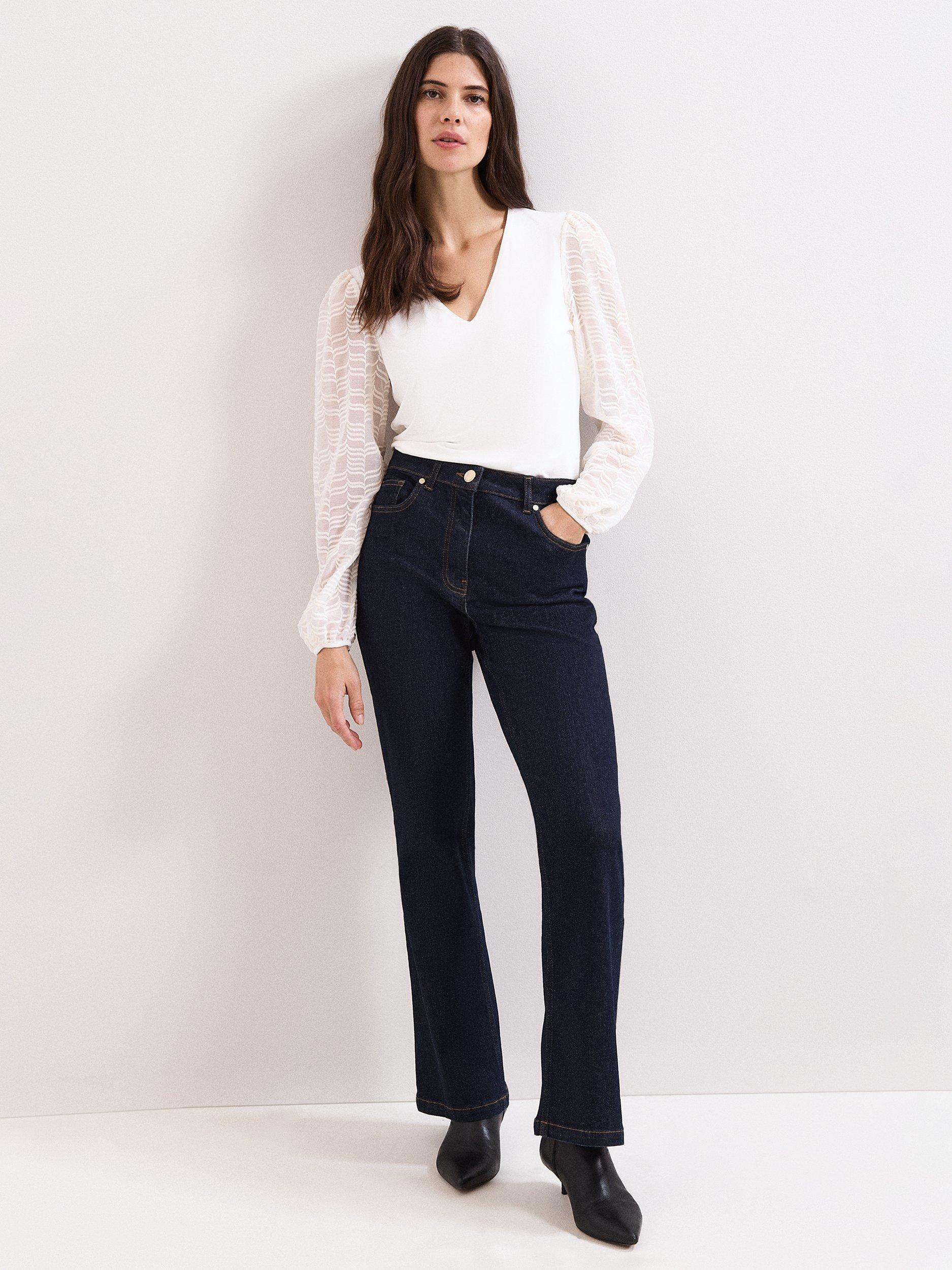 Product image 3 of 8, which shows Phase Eight Palmer Sheer Sleeve Top, Ivory, 8