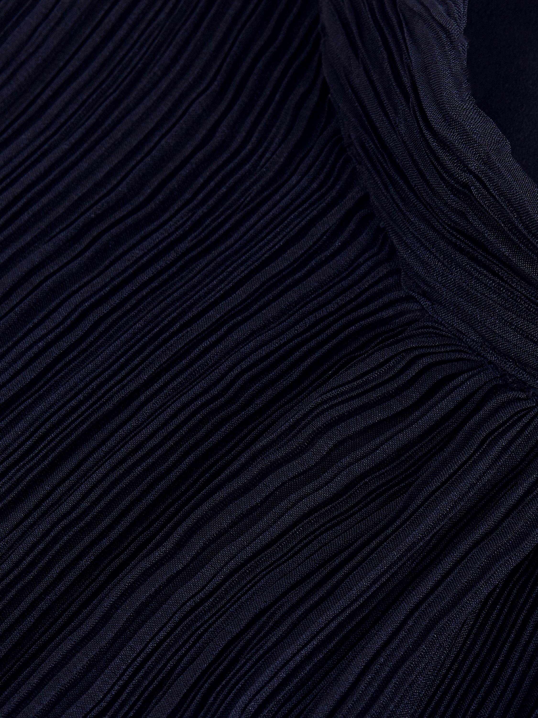 Product image 6 of 8, which shows Phase Eight Senga Plisse Sleeveless Top, Navy, 8