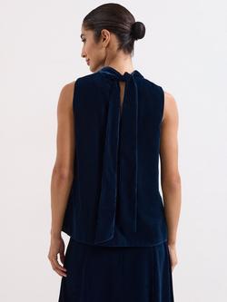 Phase Eight Eilish Sleeveless Halter Neck Blouse - view 2, Navy