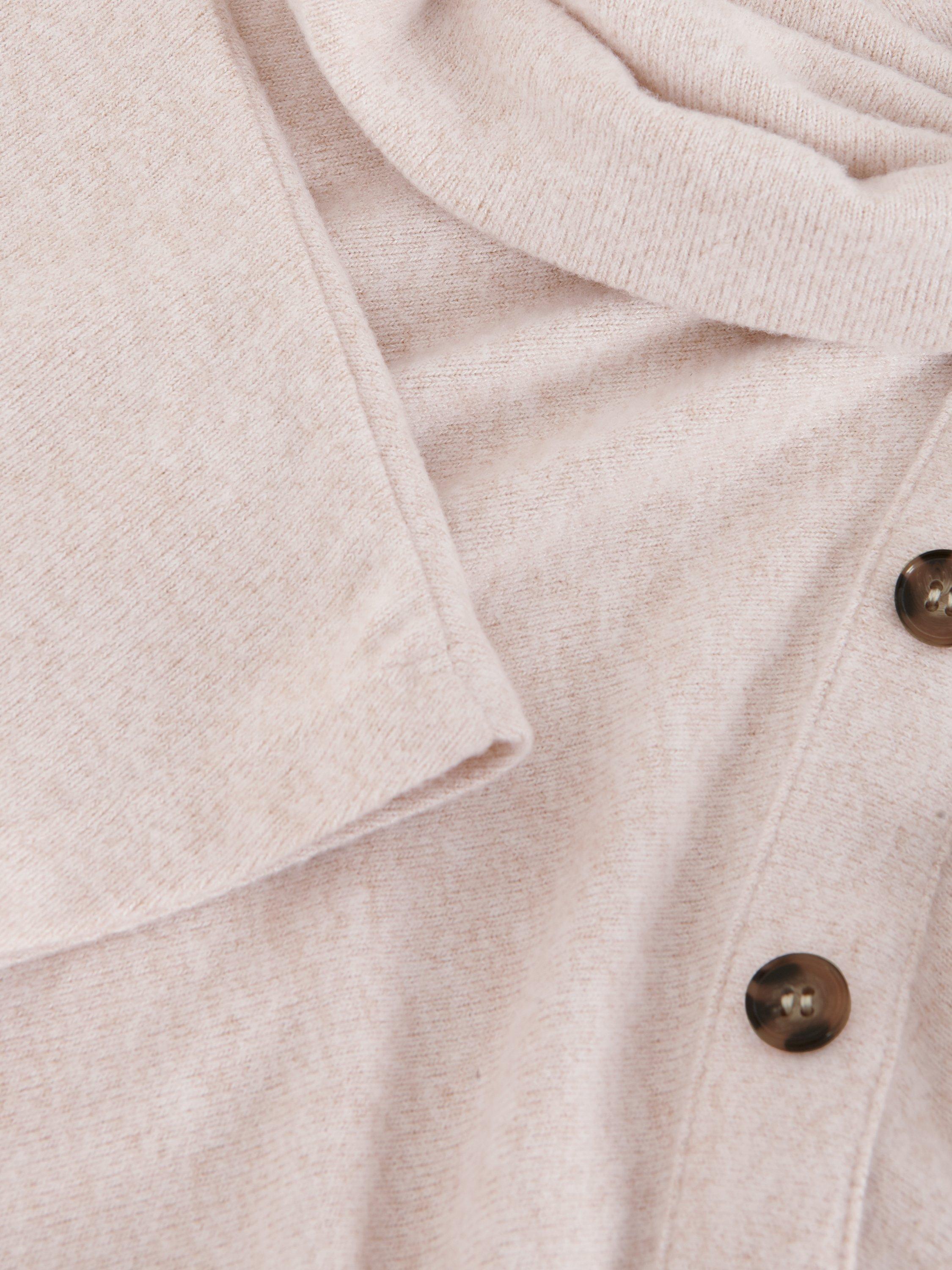 Product image 6 of 8, which shows Phase Eight Toni Button Sleeve Snuggle Top, Oatmeal, 8