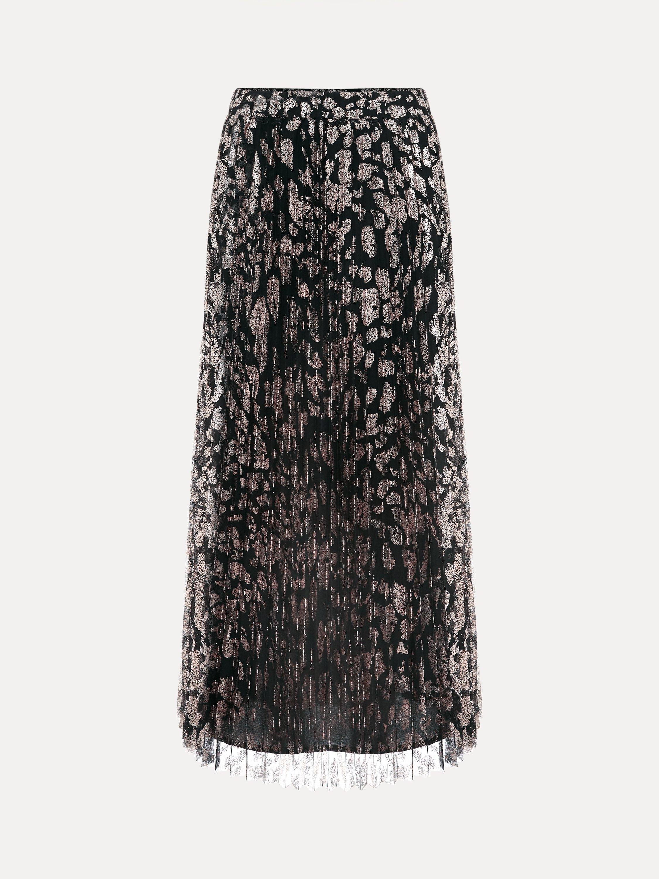 Product image 5 of 8, which shows Phase Eight Edie Pleated Skirt, Black, 8