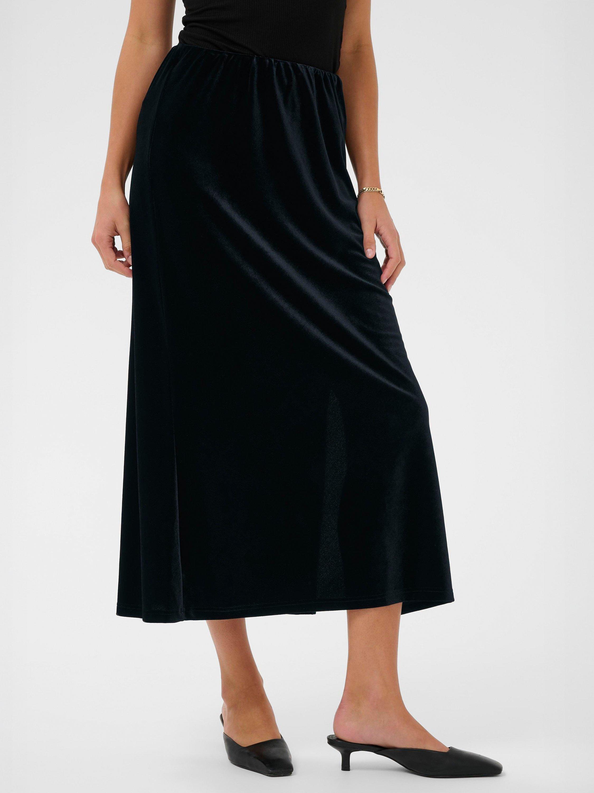 Product image 1 of 6, which shows KAFFE Kelly Skirt, Deep Black, XS