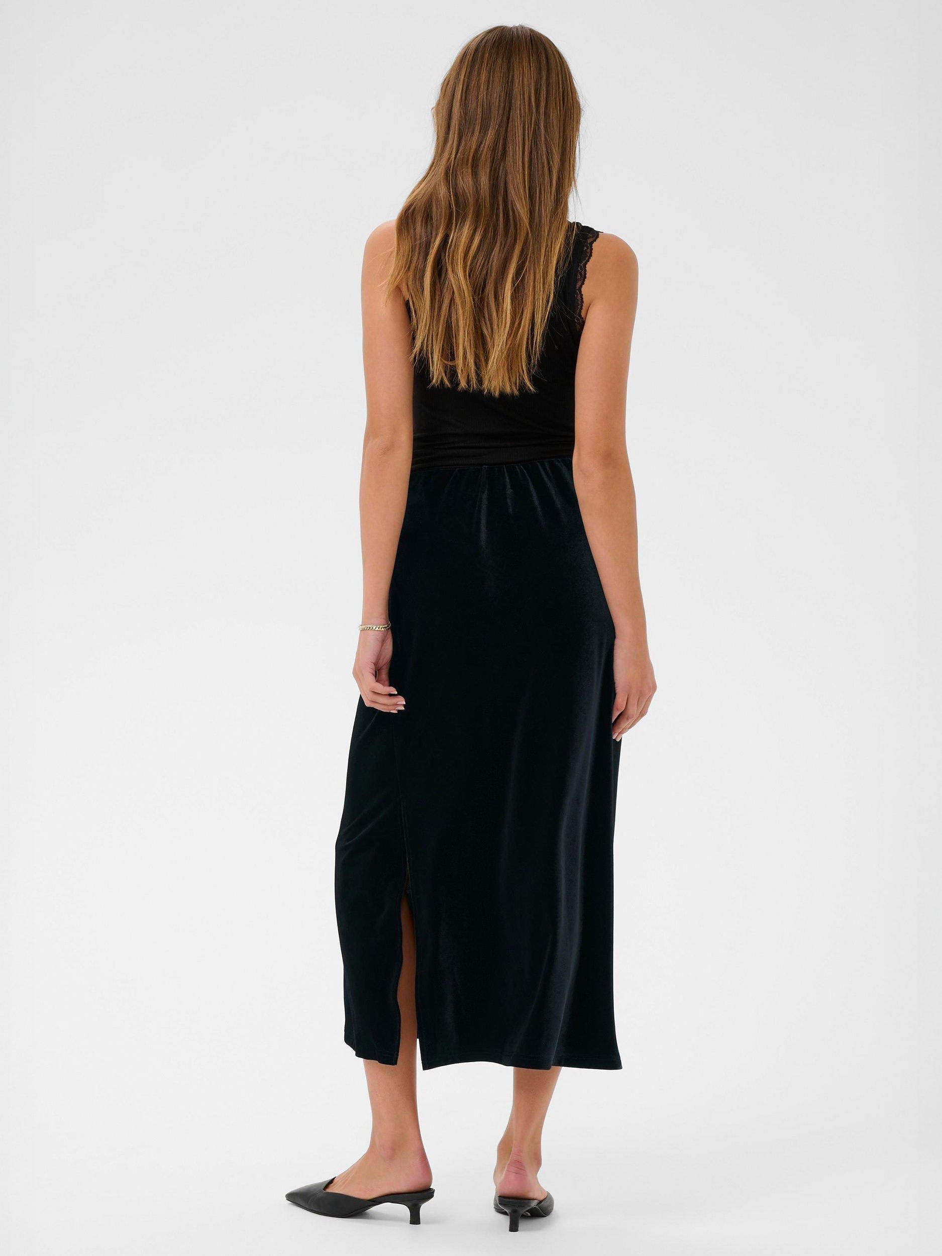 Product image 2 of 6, which shows KAFFE Kelly Skirt, Deep Black, XS