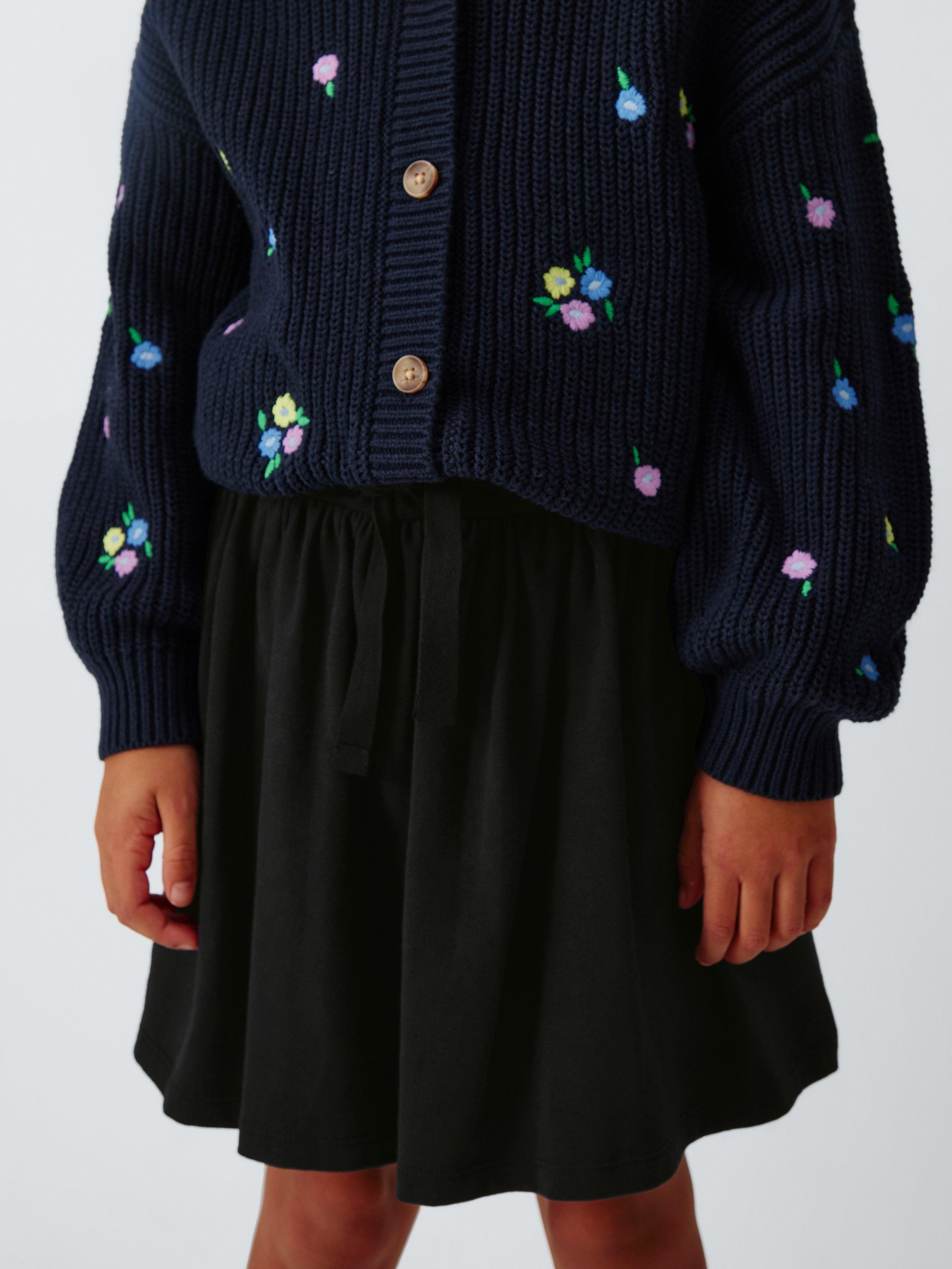 Product image 4 of 7, which shows John Lewis Kids' Jersey Skorts, Black, 3 years