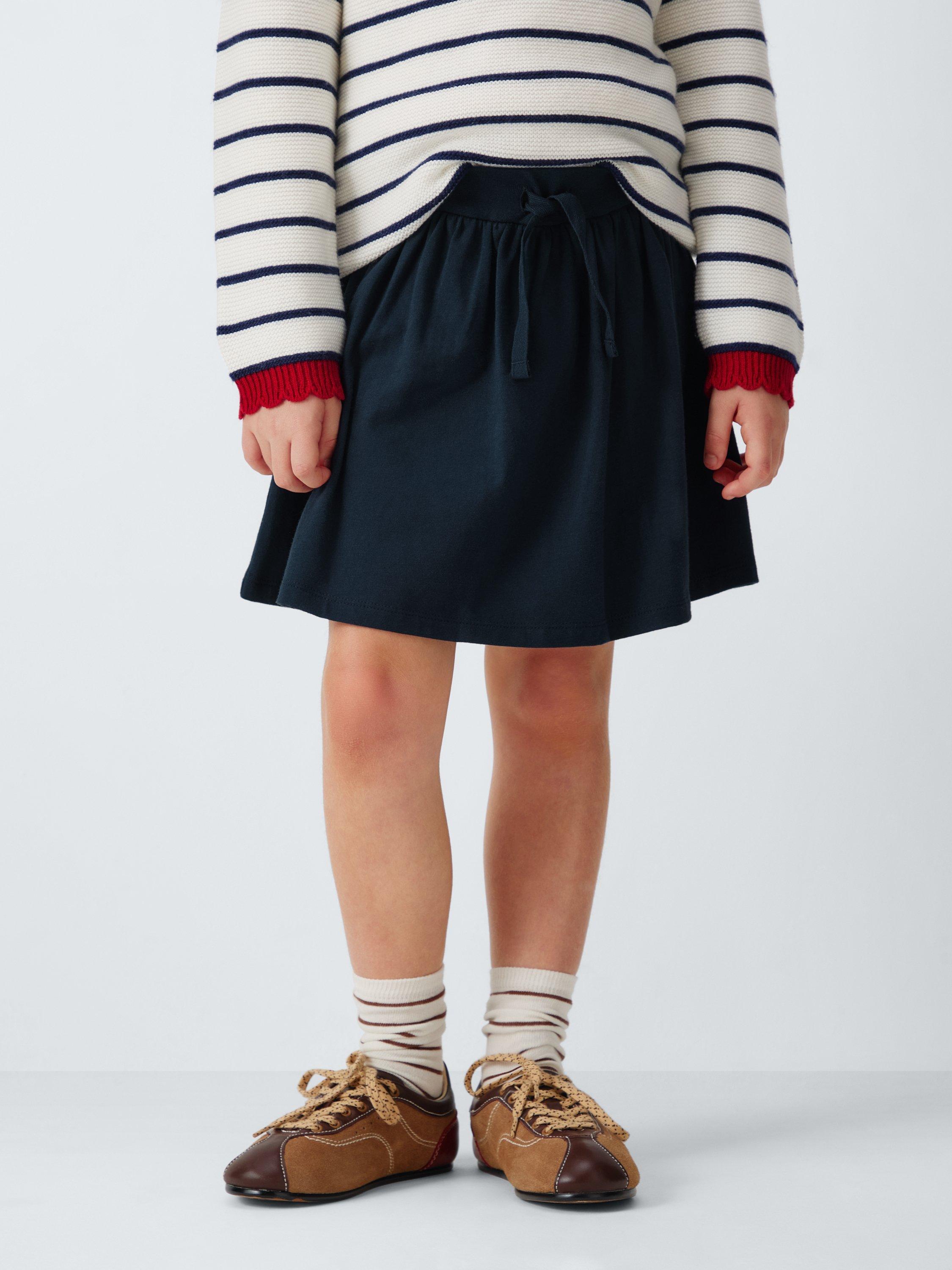 Product image 1 of 7, which shows John Lewis Kids' Jersey Skorts, Blue, 3 years
