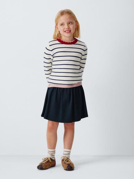 John Lewis Kids' Jersey Skorts, Blue - view 2, Blue