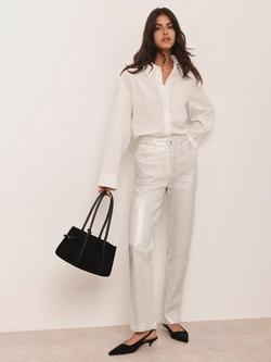 Mint Velvet Slim Leg Jeans, Silver, Silver