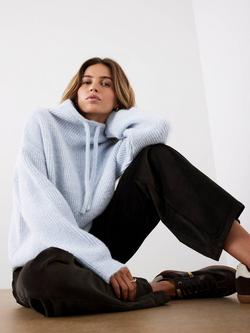 Mint Velvet Knit High Neck Jumper, Blue, Blue