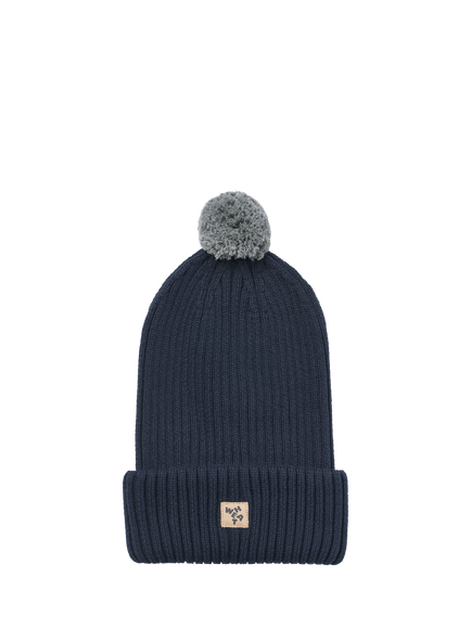 WHEAT Kids' Habar Cotton Beanie Hat, Ink Melange