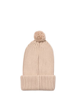 WHEAT Kids' Habar Cotton Beanie Hat - view 2, Rose Powder