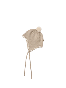 WHEAT Baby Merino Wool Knitted Hat, Warm Sand, Warm Sand