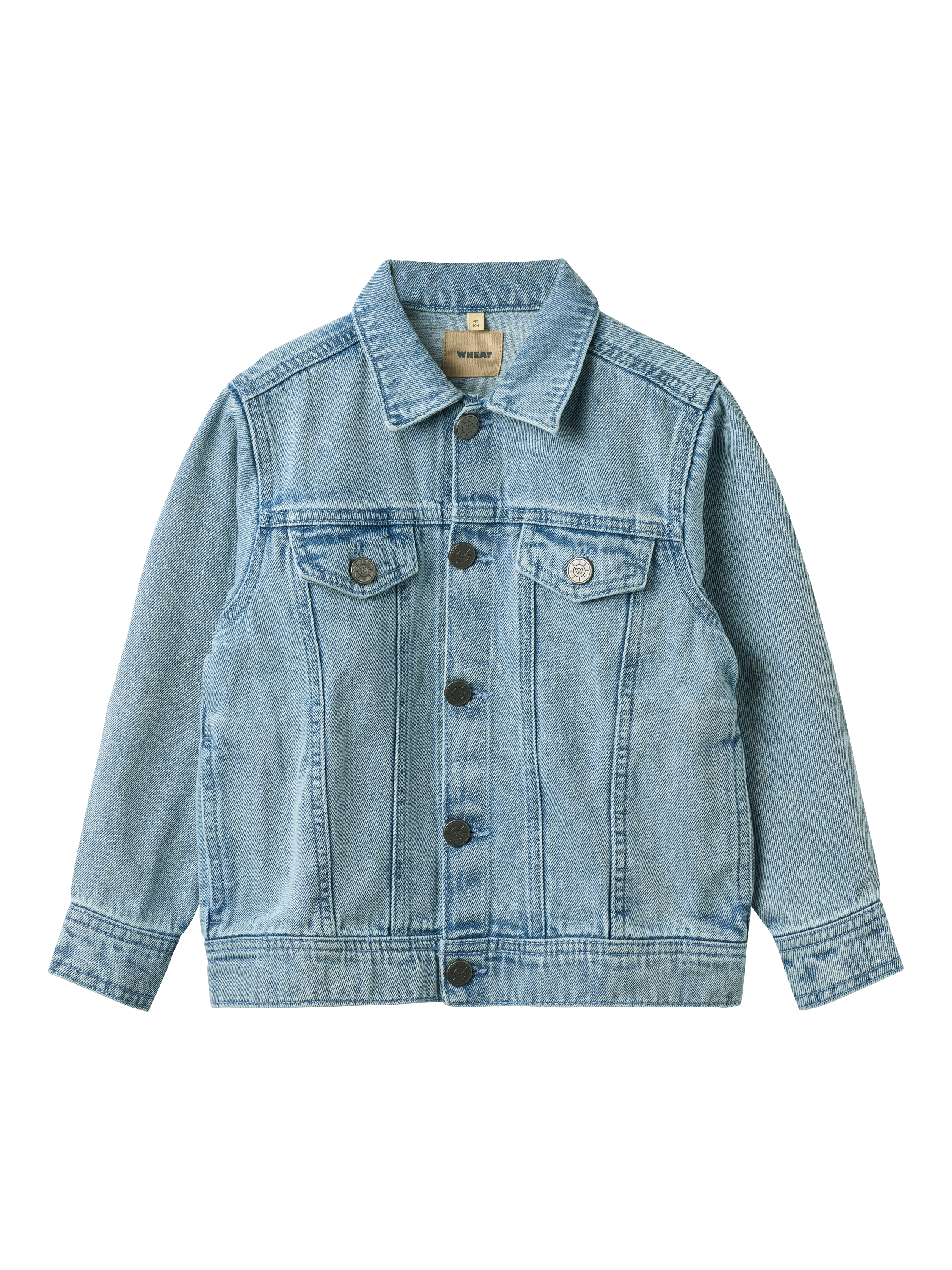 Product image 1 of 6, which shows WHEAT Kids' Demin Jacket, Light Blue, 3 years