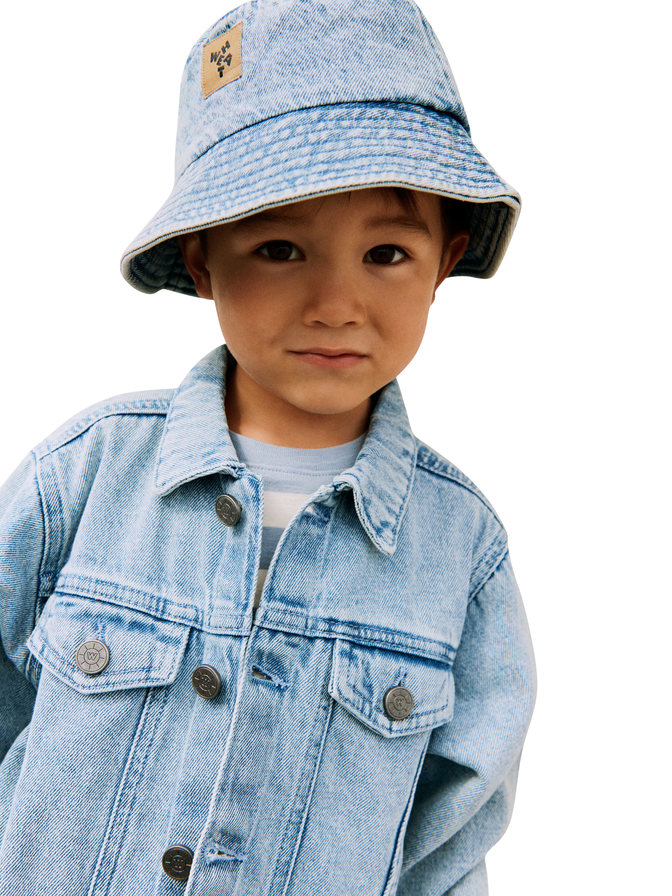 Product image 3 of 6, which shows WHEAT Kids' Demin Jacket, Light Blue, 3 years