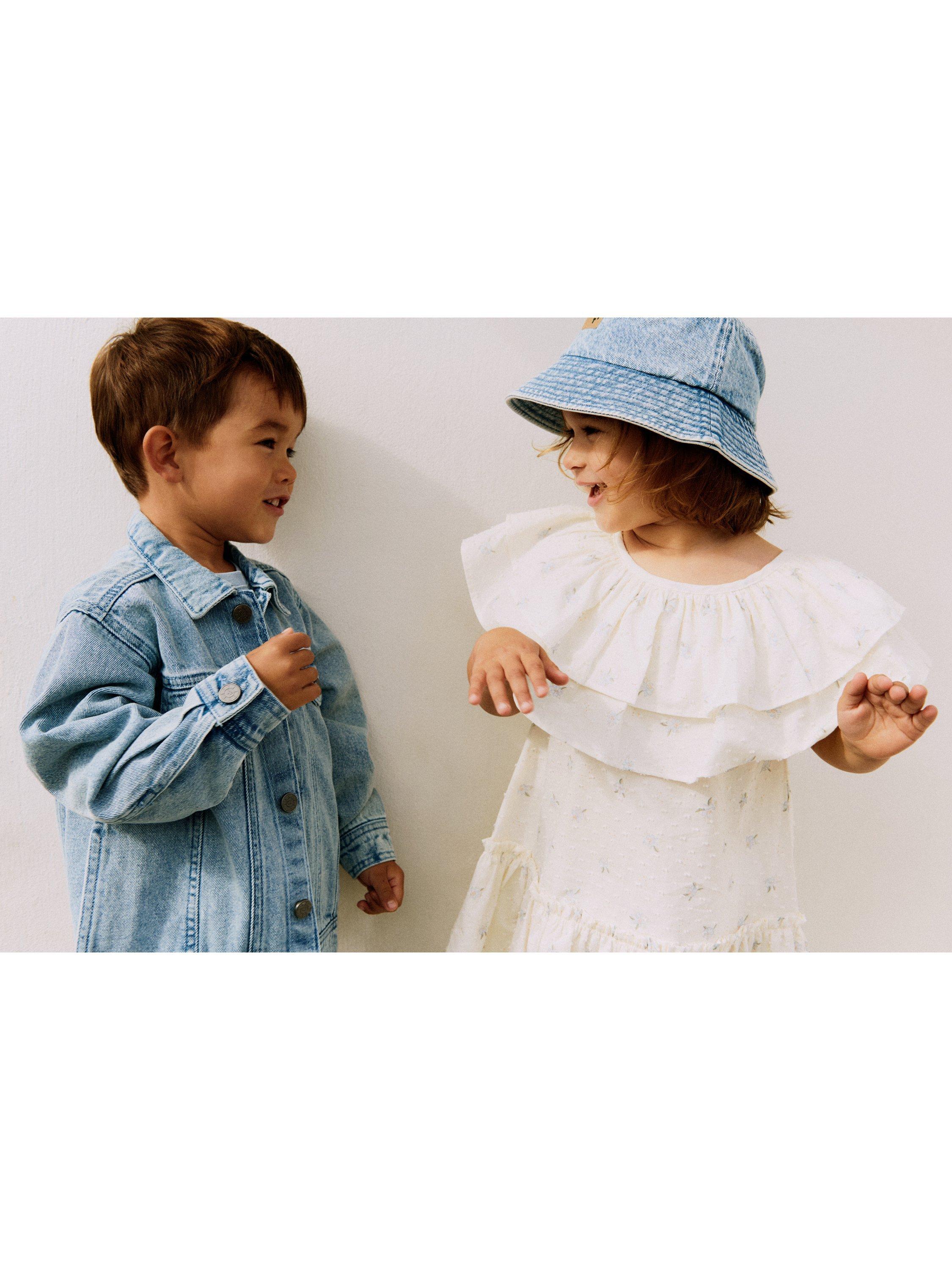 Product image 5 of 6, which shows WHEAT Kids' Demin Jacket, Light Blue, 3 years