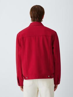 John Lewis Rudi Cotton Shacket, Equestrian Red - view 2, Equestrian Red