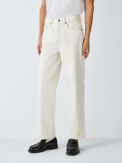 John Lewis Relaxed Fit Denim Jeans, White