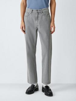 John Lewis 5-Pocket Washed Denim Jeans, Grey