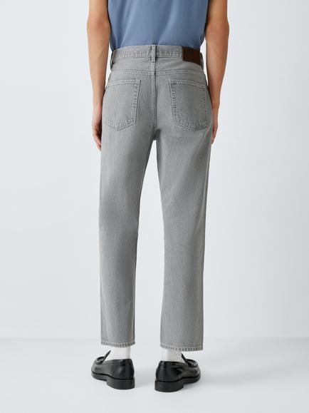 John Lewis 5-Pocket Washed Denim Jeans - view 2, Grey