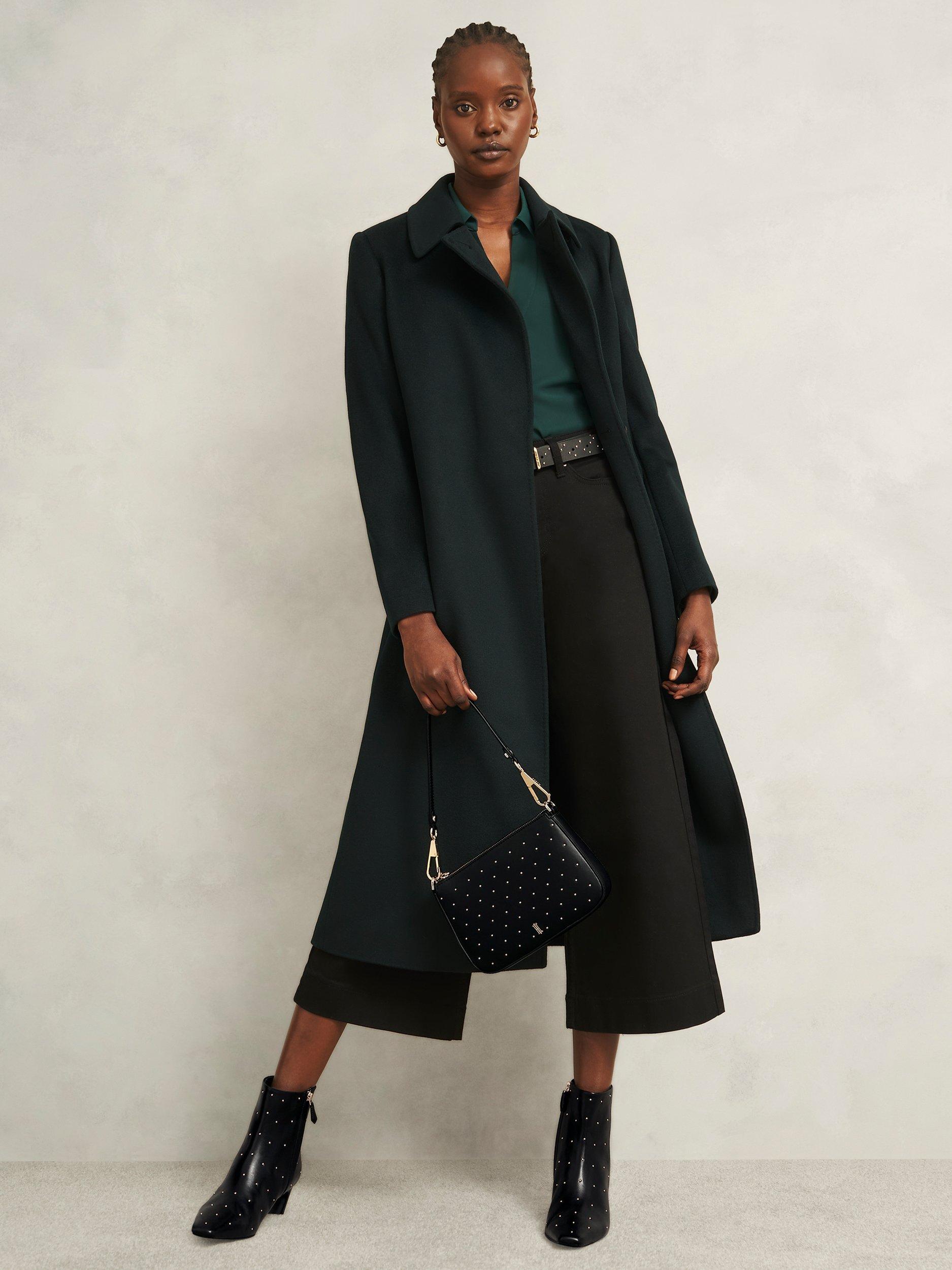 Product image 6 of 6, which shows Hobbs Isla Leather Studded Ankle Boots, Black, 4