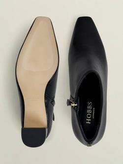 Hobbs Leona Leather Shoe Boots, Black - view 2, Black