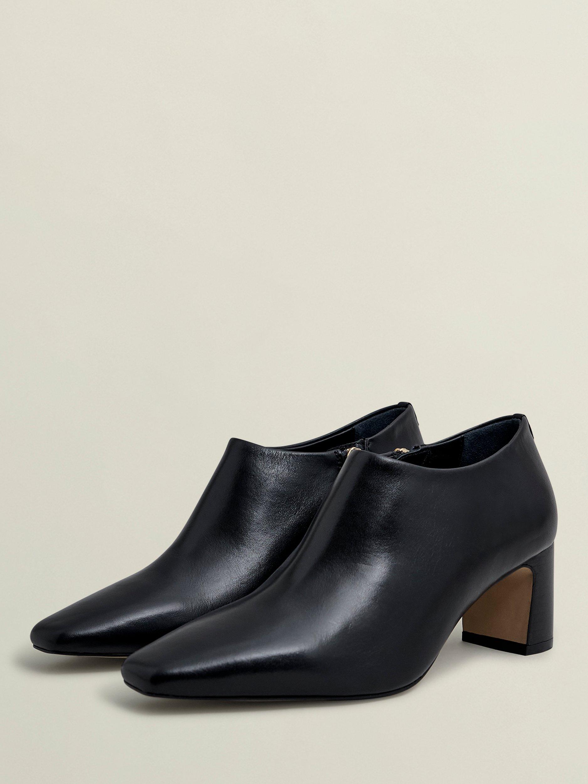 Product image 3 of 4, which shows Hobbs Leona Leather Shoe Boots, Black, 3