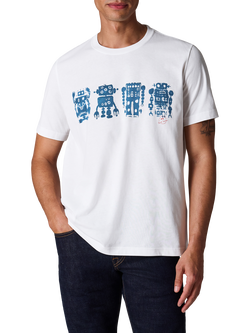 Paul Smith Robots Print Regular Fit Cotton T-Shirt, White, White