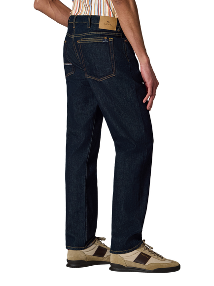 Paul Smith Mid-Rise Relaxed Taper Denim Jeans, Blue - view 2, Blue