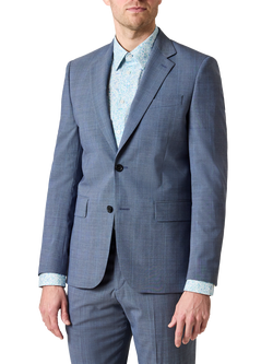Paul Smith Summer Check Tailored Suit Jacket, Grey Blue, Grey Blue