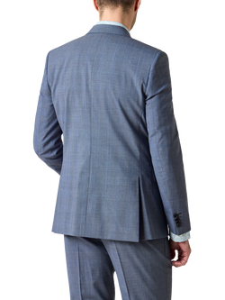Paul Smith Summer Check Tailored Suit Jacket, Grey Blue - view 2, Grey Blue