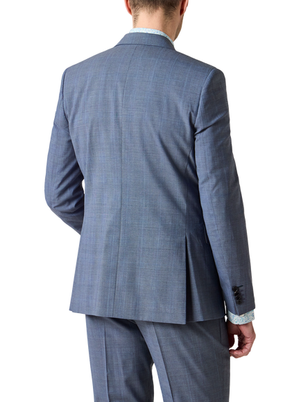 Paul Smith Summer Check Tailored Suit Jacket, Grey Blue - view 2, Grey Blue