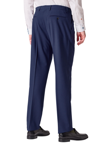 Paul Smith Seersucker Wool Blend Suit Trousers, Navy - view 2, Navy