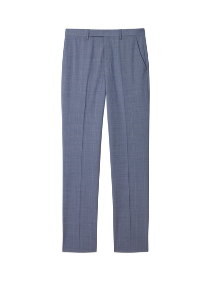 Paul Smith Summer Check Wool Rich Suit Trousers, Grey Blue, Grey Blue