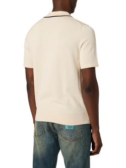 Paul Smith Fine Knit Polo Shirt, Natural - view 2, Natural