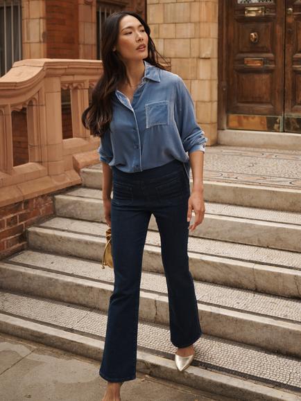 NRBY Ava Bootcut Jeans, Dark Wash, Dark Wash