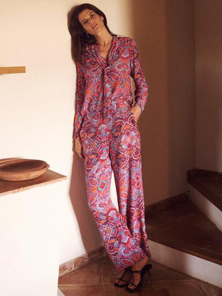 NRBY Thea Square Paisley Trousers, Multi - view 2, Multi