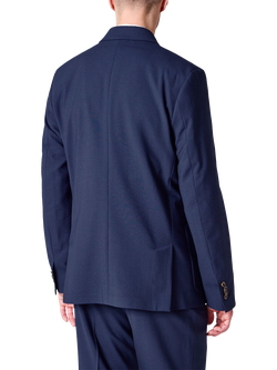 Paul Smith Seersucker Wool Blend Double Breasted Suit Jacket, Navy - view 2, Navy