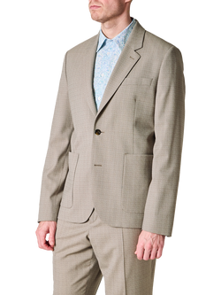 Paul Smith Woven Wool Blend Single Breasted Suit Jacket, Taupe, Taupe