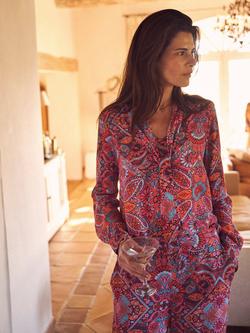 NRBY Margaux Paisley Tie Neck Top, Multi, Multi