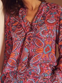 NRBY Margaux Paisley Tie Neck Top, Multi - view 2, Multi