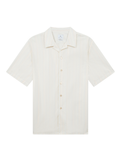 Paul Smith Short Sleeve Casual Fit Striped Cotton Shirt, White/Multi, White/Multi