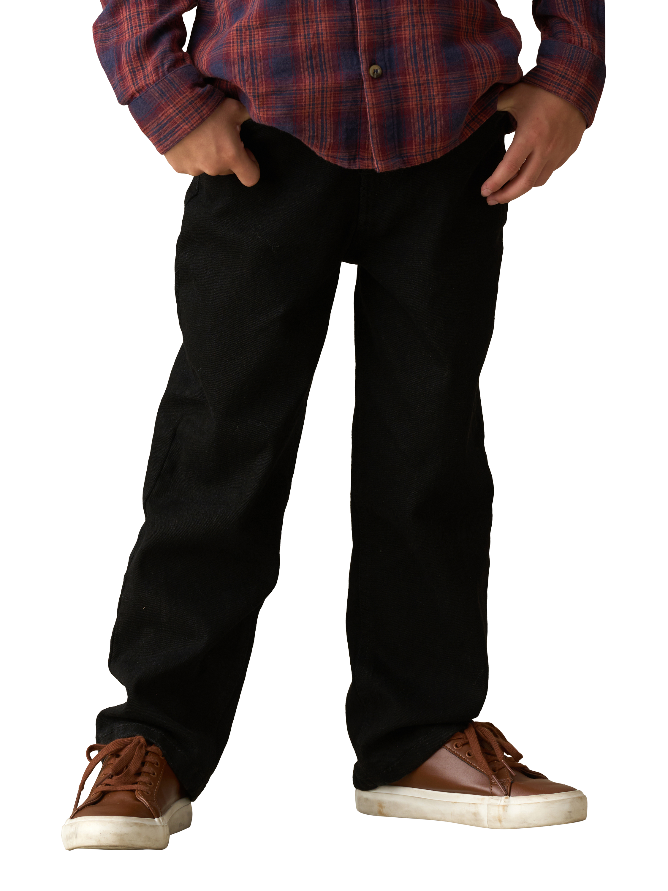 Product image 1 of 7, which shows Angel & Rocket Kids' Cord Trousers, Black, 3 years